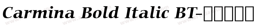 Carmina Bold Italic BT字体转换